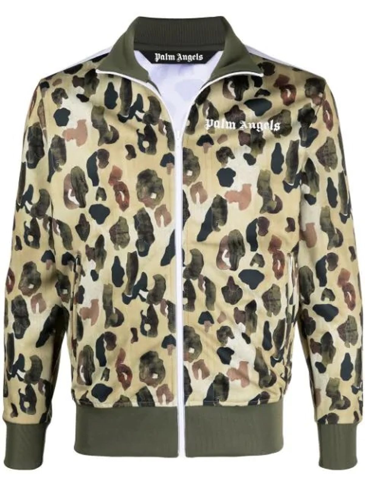 Palm Angels Camo Print Logo Tech Zip Track Jacket