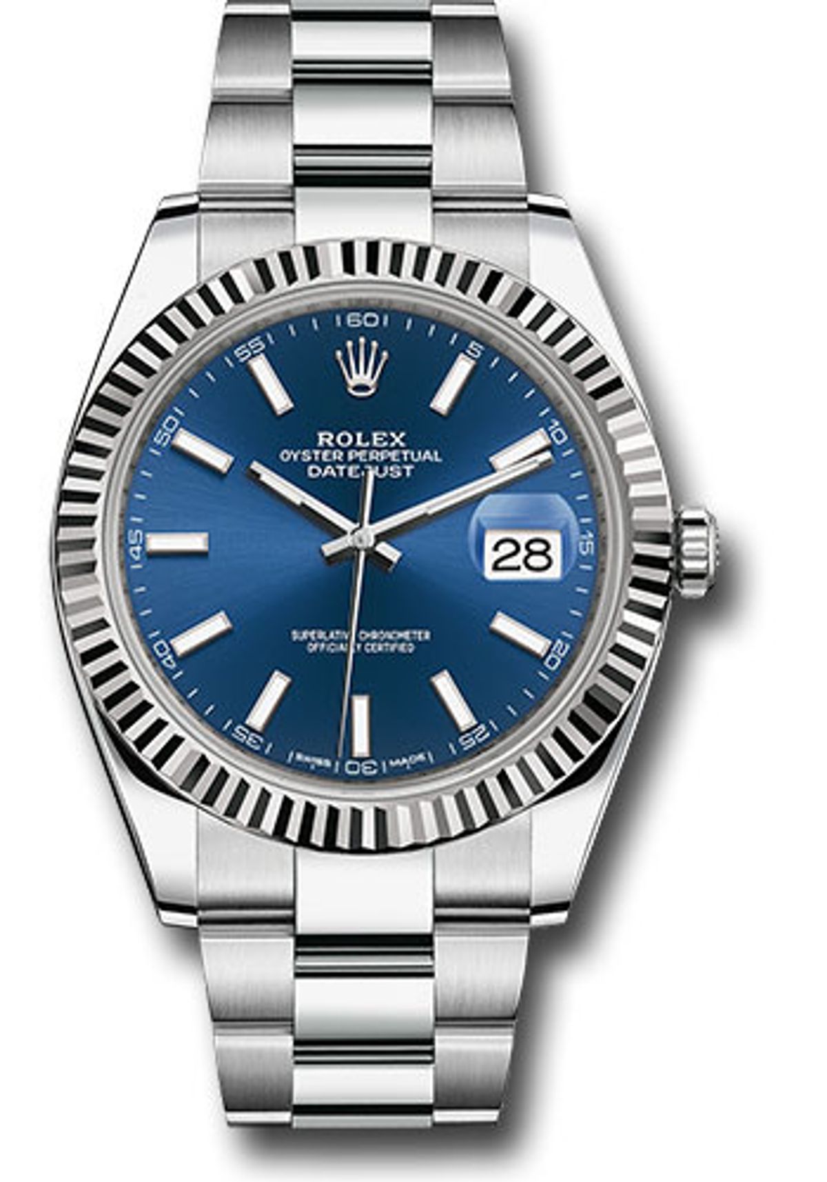 Rolex Steel And White Gold Rolesor Datejust 41 Watch