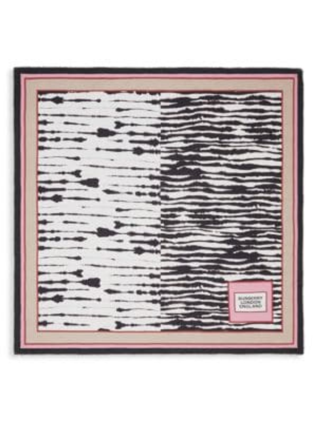 Burberry Watercolor Zebra-print Square Scarf In Neutral