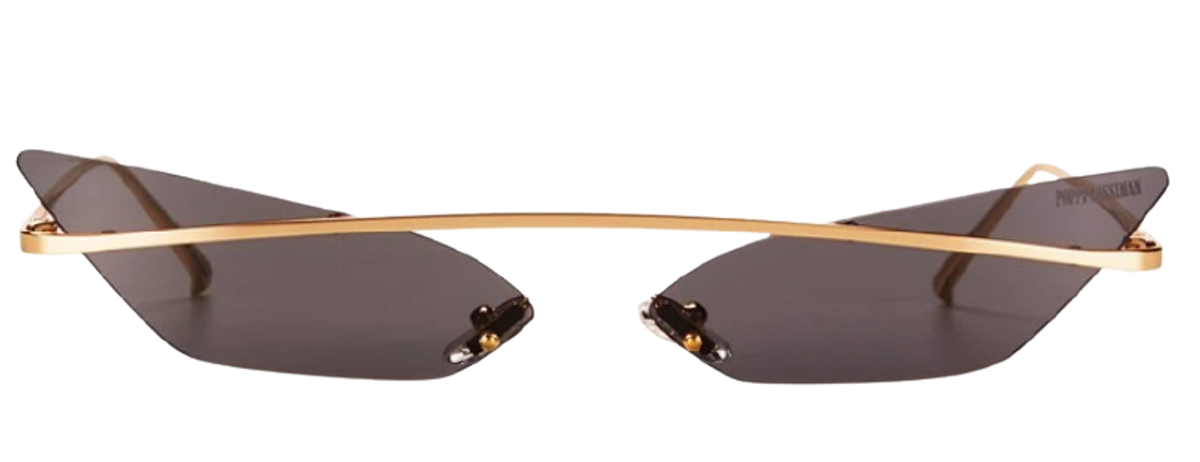 Poppy Lissiman Skinny Demon Black Sunglasses