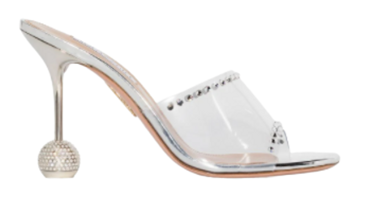 aquazzura silver platform