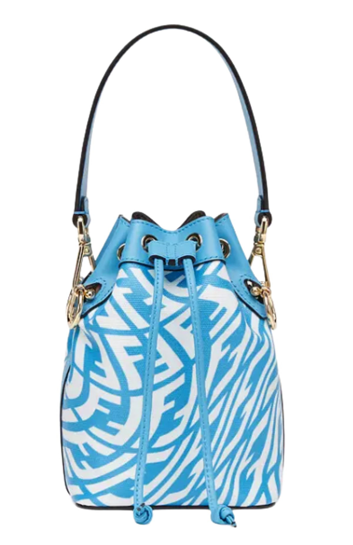 Fendi Mon Tresor Blue Glazed Canvas Mini Bag
