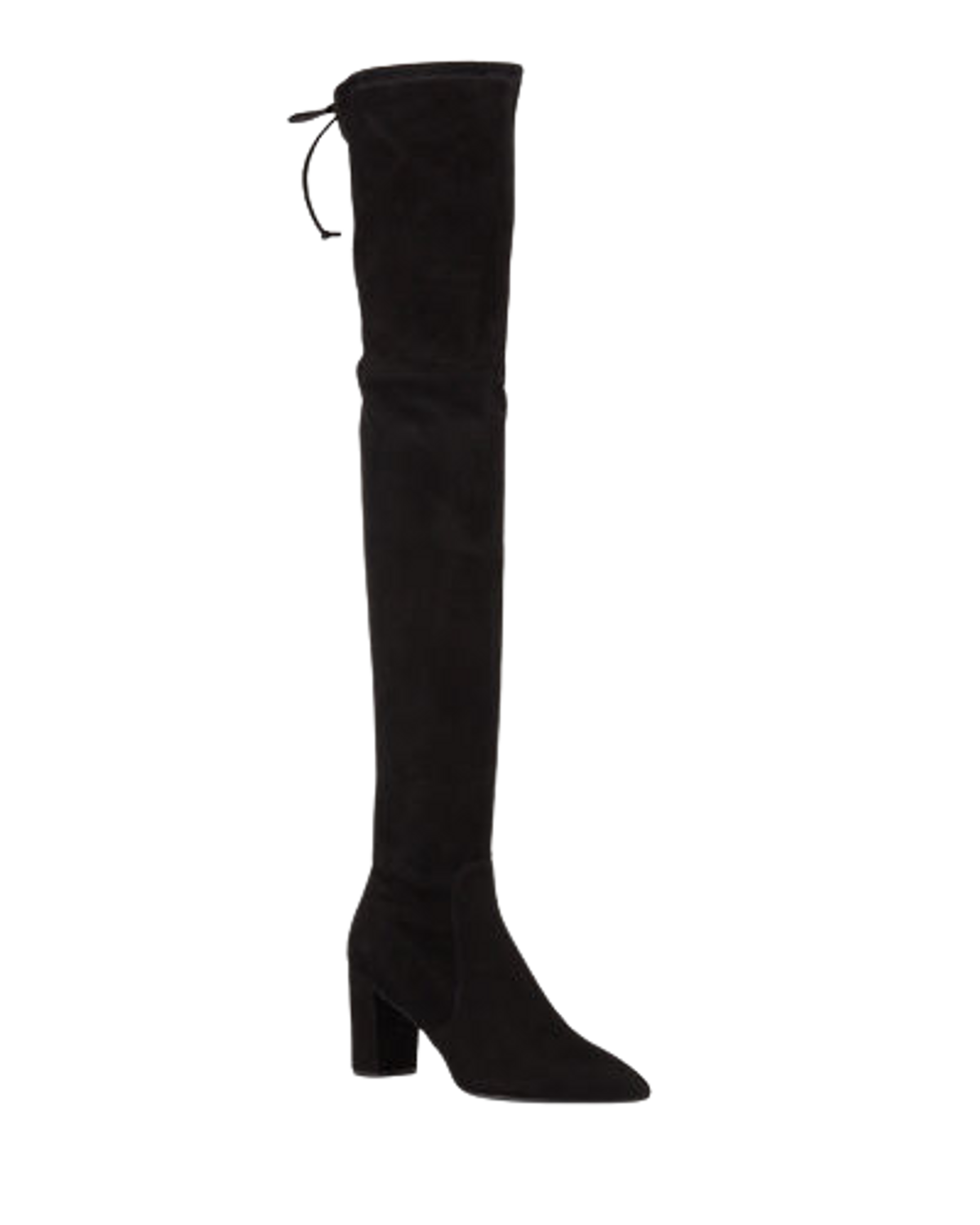Stuart Weitzman Lesley Block Heel Leather Over The Knee Neutrals Boots