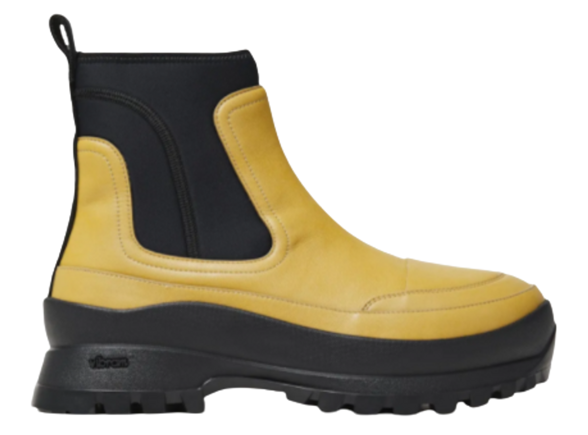 Stella McCartney Utility Faux Leather Ankle Mustard Boots