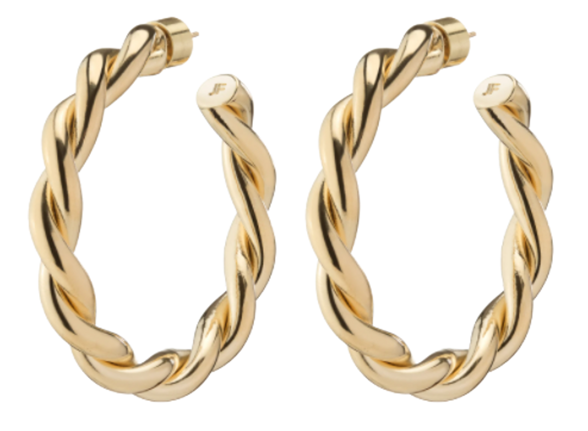 Jennifer Fisher Baby Double Twisted Lilly Hoops Earrings