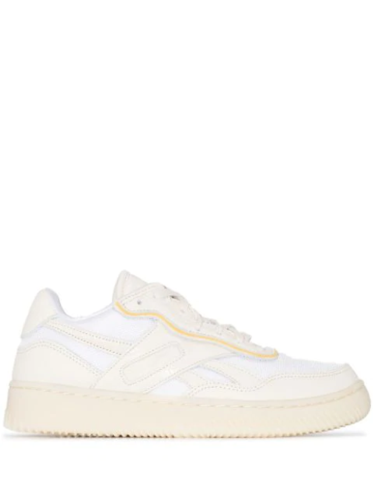 Reebok × Victoria Beckham Merch Dual Court Li Grained Leather Trainers Neutrals Sneakers