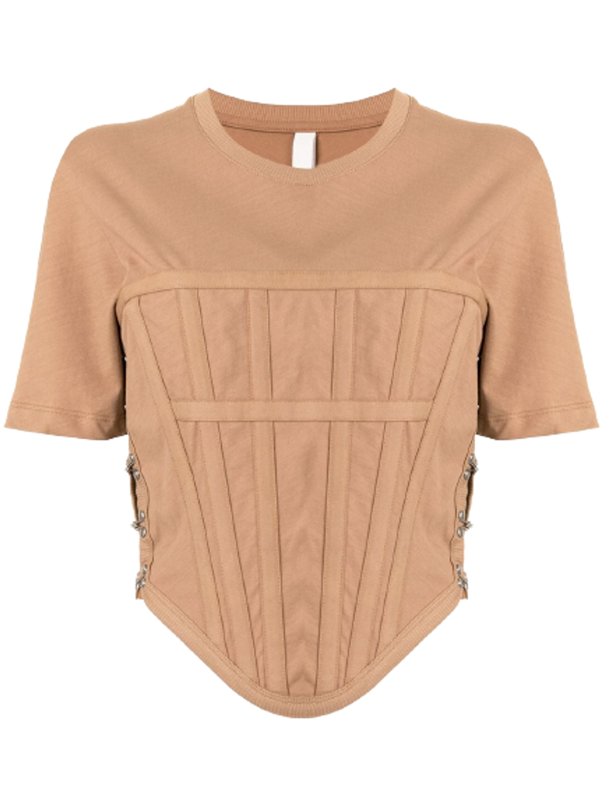 Dion Lee Corset Design Brown T-shirt