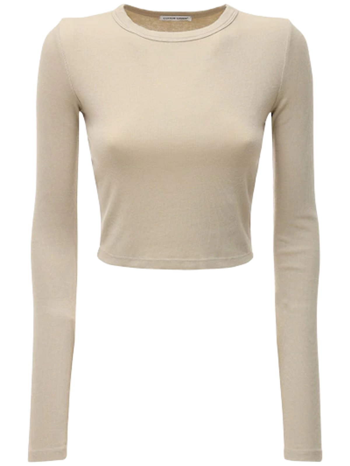 Cotton Citizen Verona Ribbed Long Sleeve Crop Truffle Top WHAT’S ON