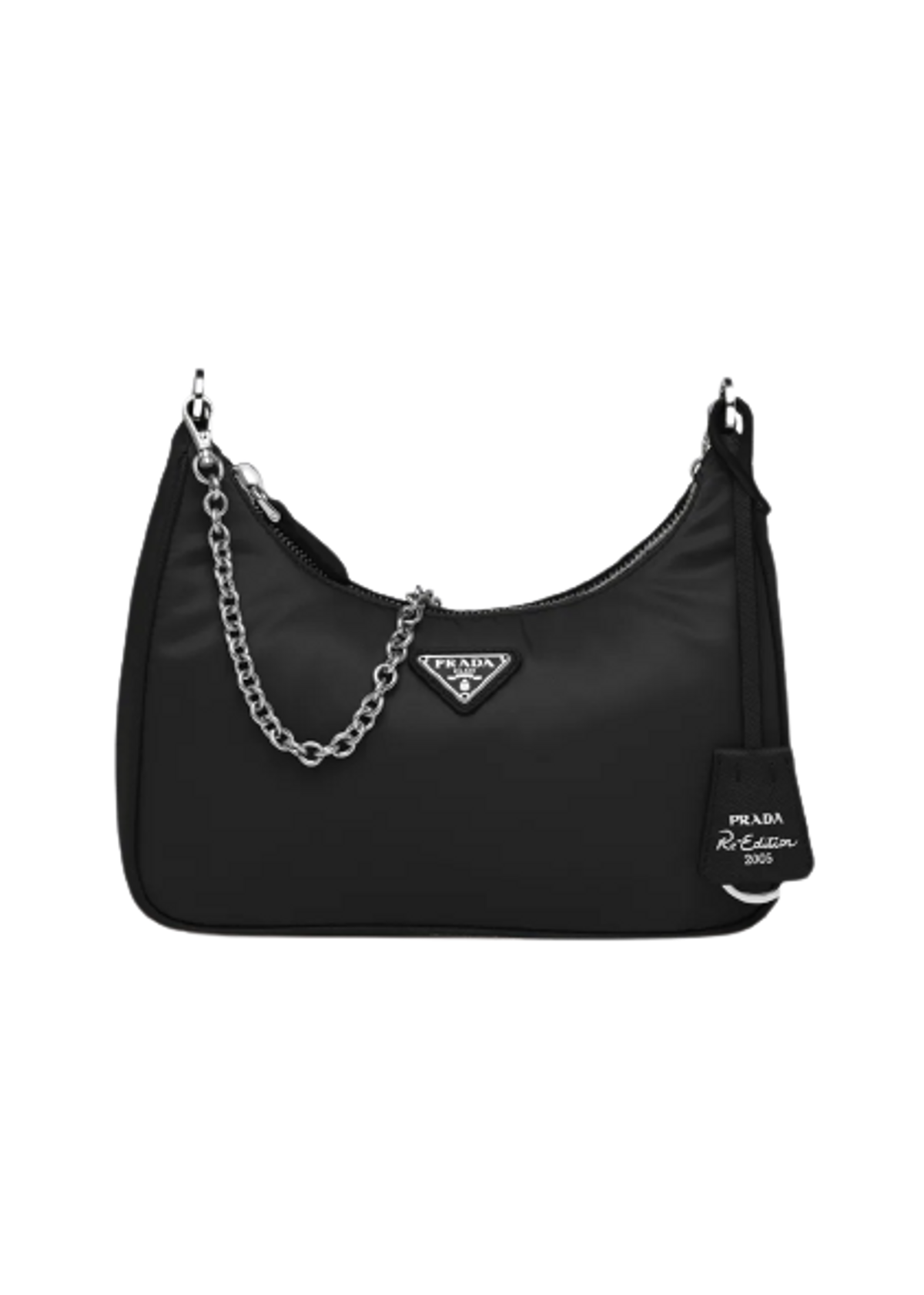 Prada 2005 Nylon Chain Shoulder F0002 Nero Bag