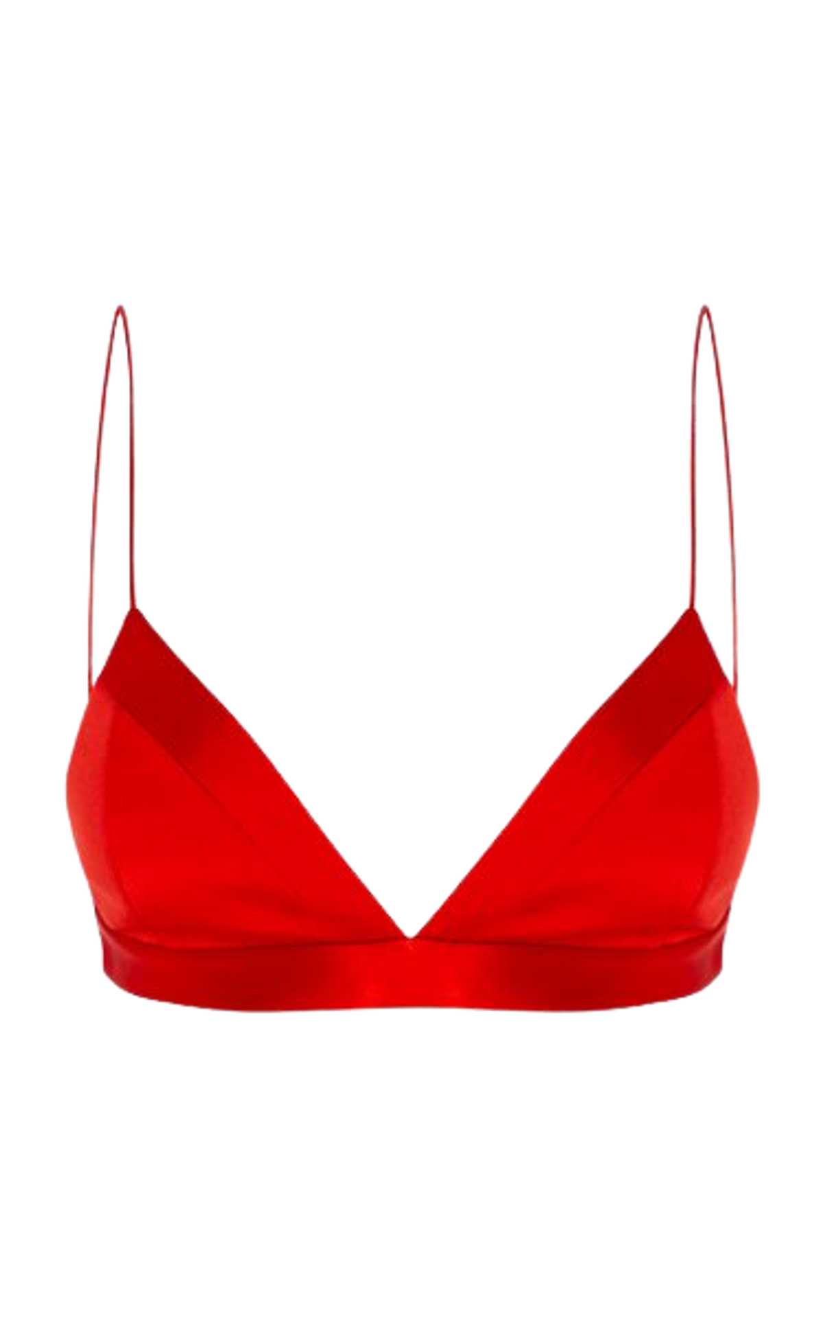 Alex Perry Kane Duchess Silk Satin Red Bralette