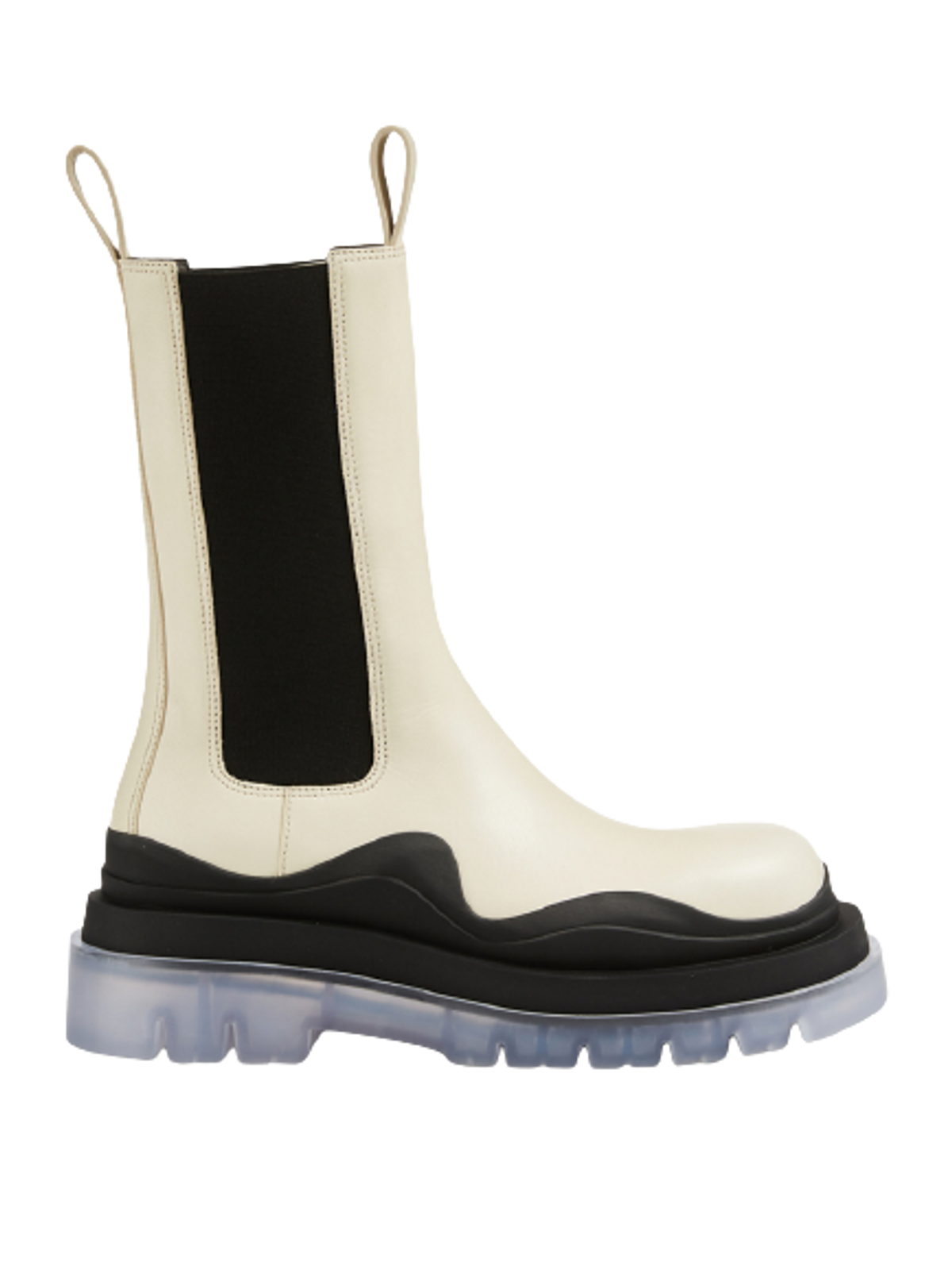 Bottega Veneta The Tire Leather Mid-Calf Chelsea Boots