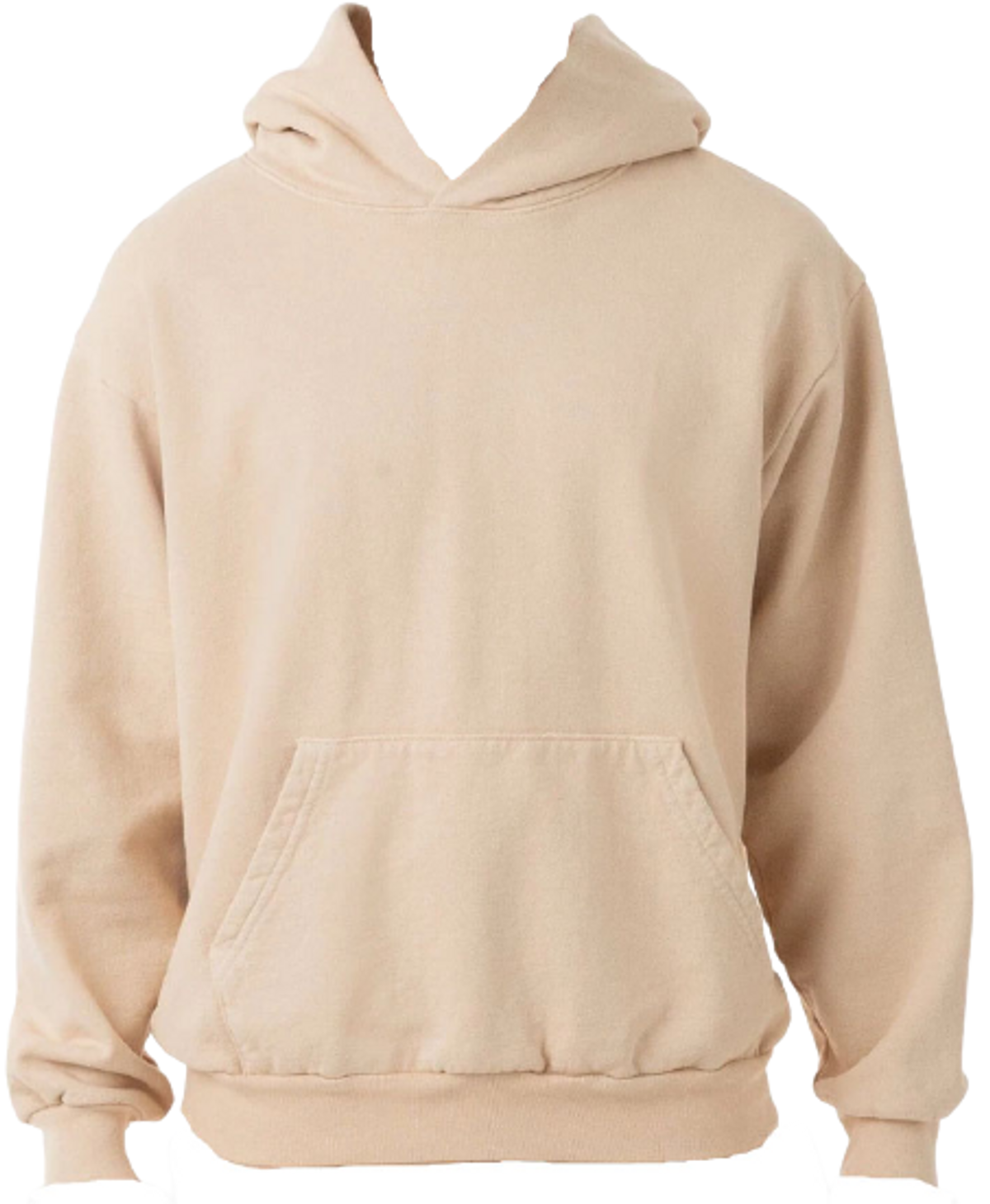 Los Angeles Apparel Heavy Fleece Hooded Beige Pullover Sweatshirt