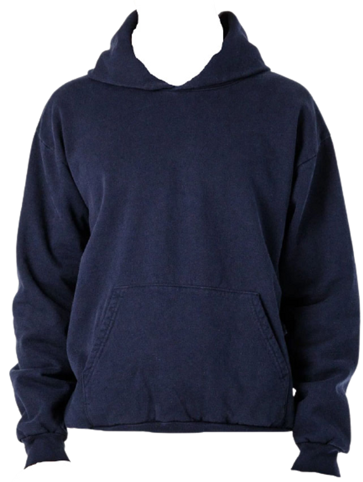 Los Angeles Apparel Heavy Fleece Hooded Blue Pullover Sweatshirt