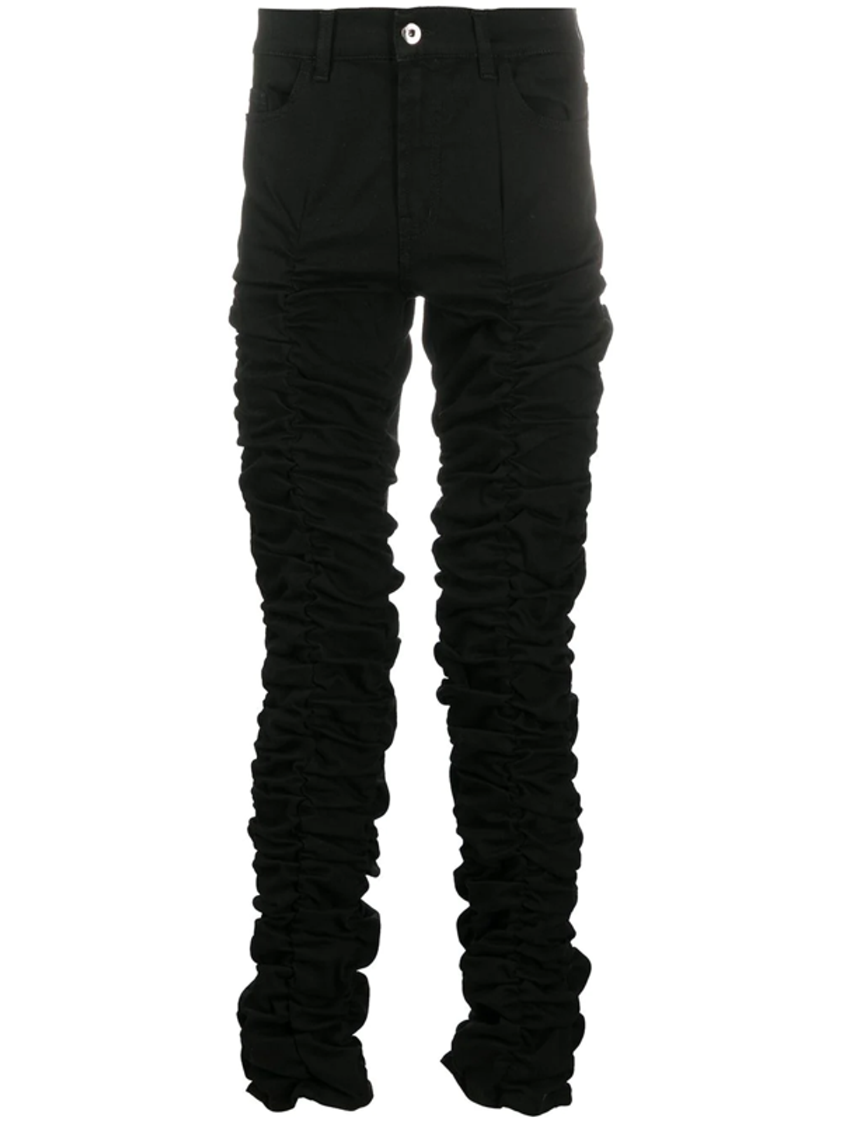 Marc Jacques Burton Ruched Slim Fit Black Jeans