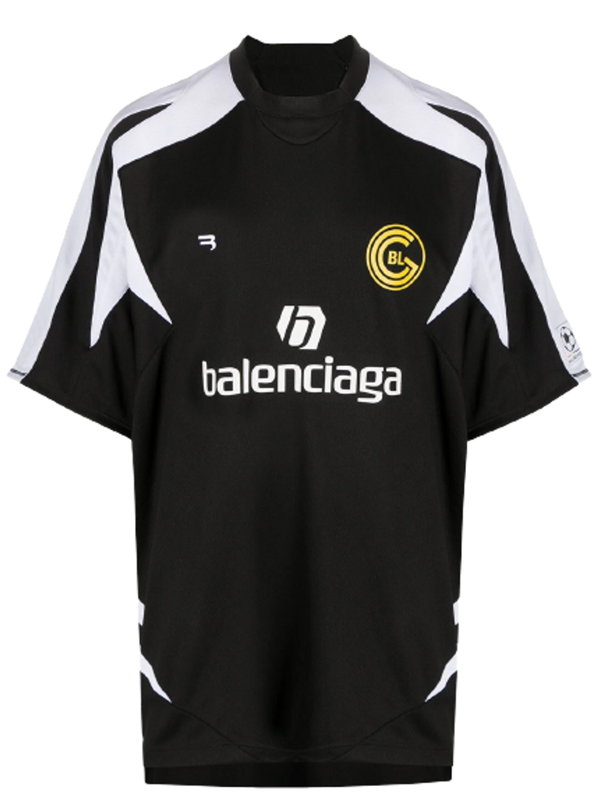 Balenciaga Two Tone Logo Mesh Football Jersey