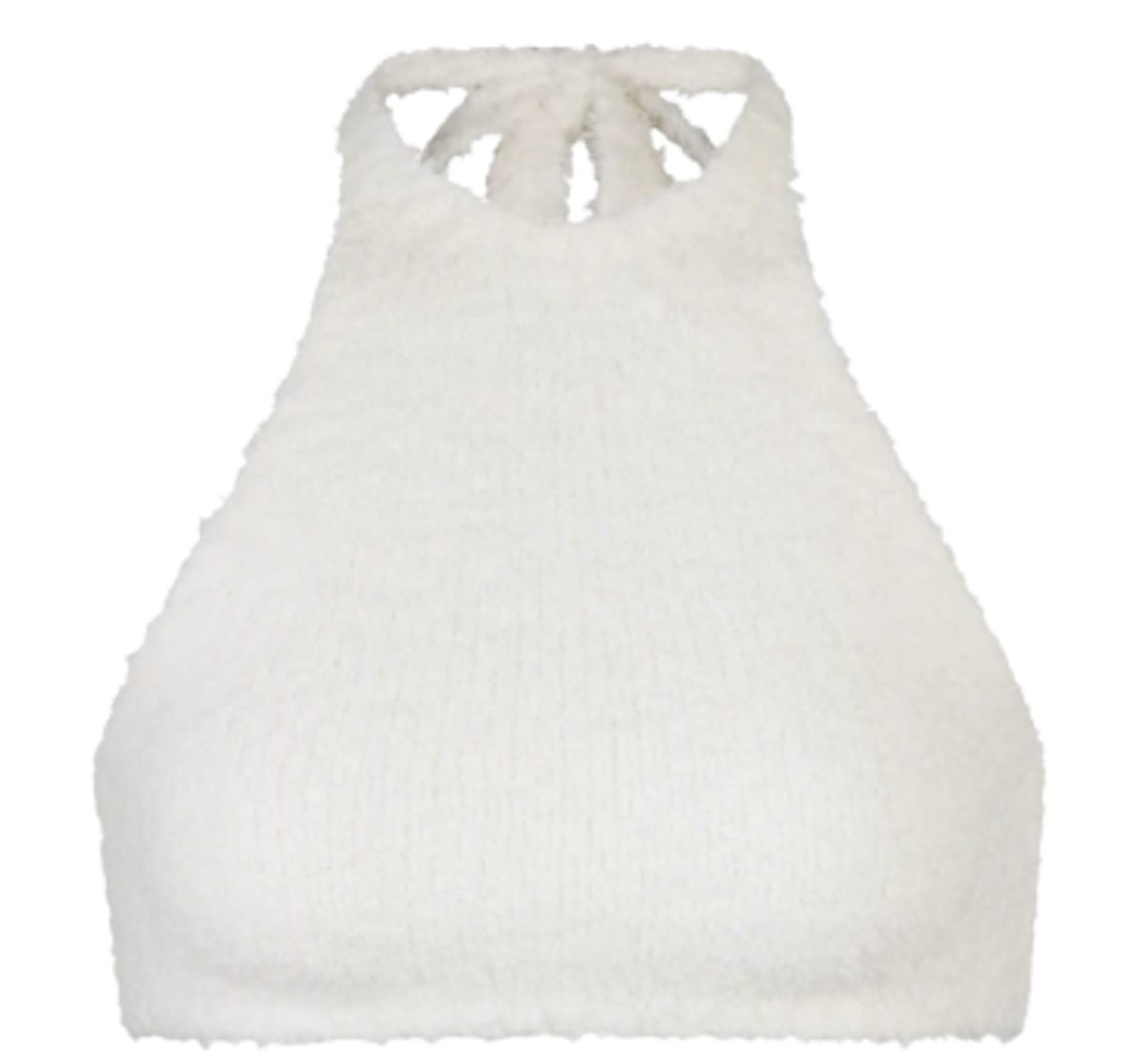Skims Cozy Knit Halter Top Bone Bralette