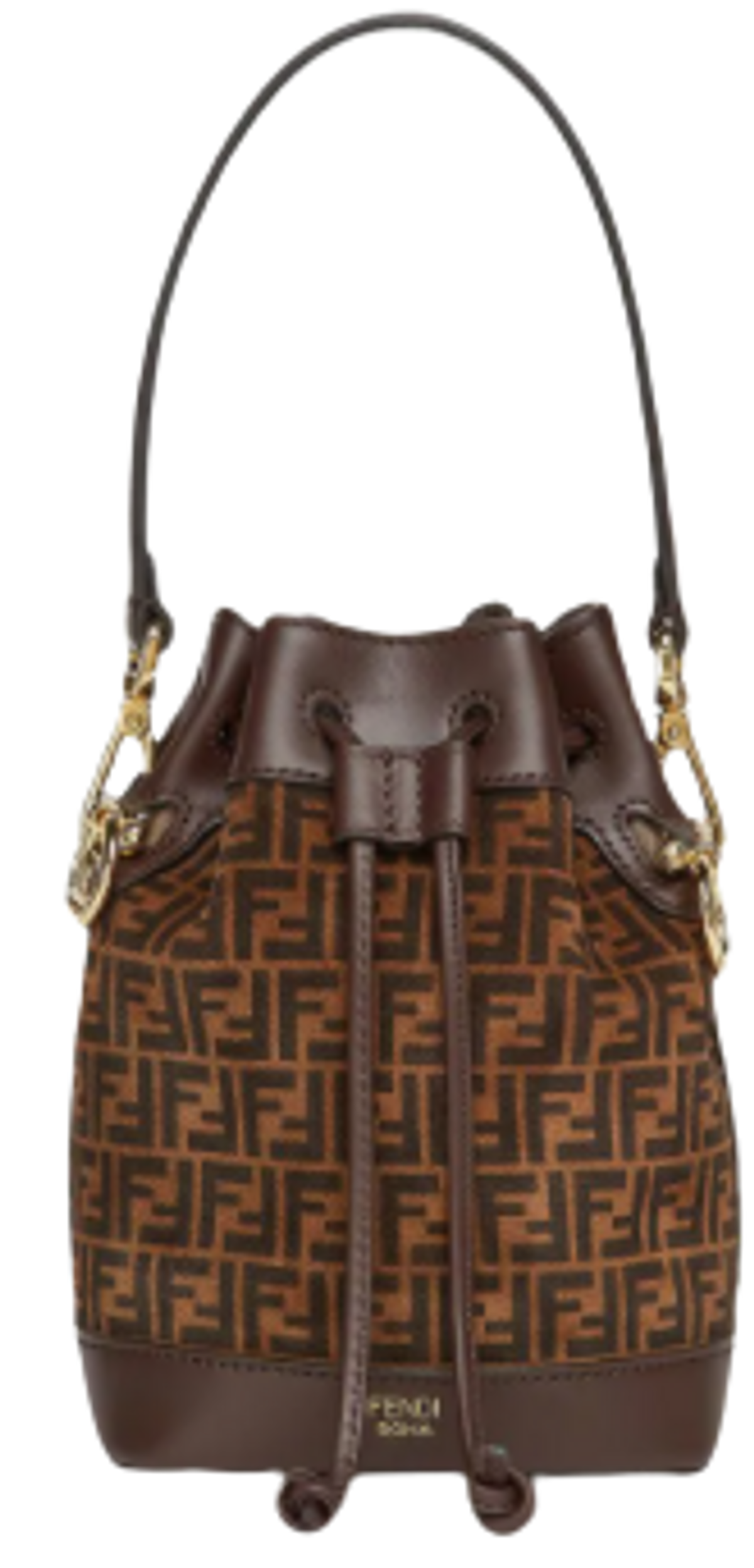 Fendi Mon Tresor Mini Leather Satchel Brown Bag