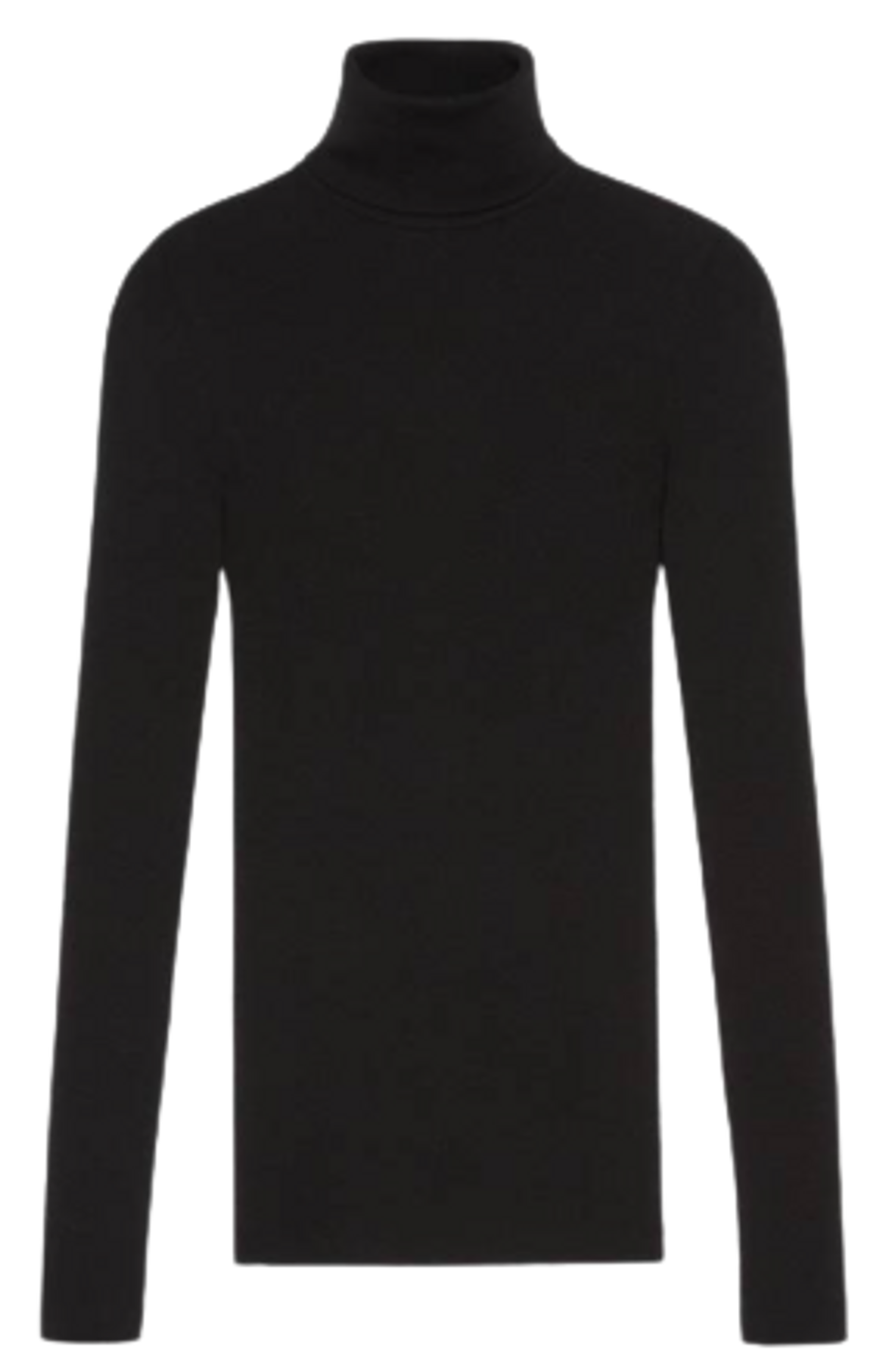 Gucci Fine Rib Knit Wool Black Turtleneck