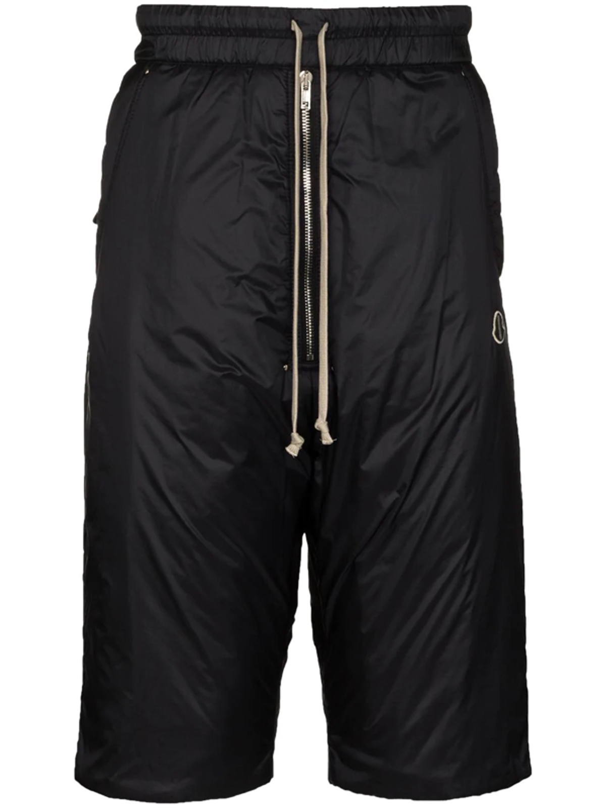 Moncler × Rick Owens Drawstring Waist Padded Shorts In Black