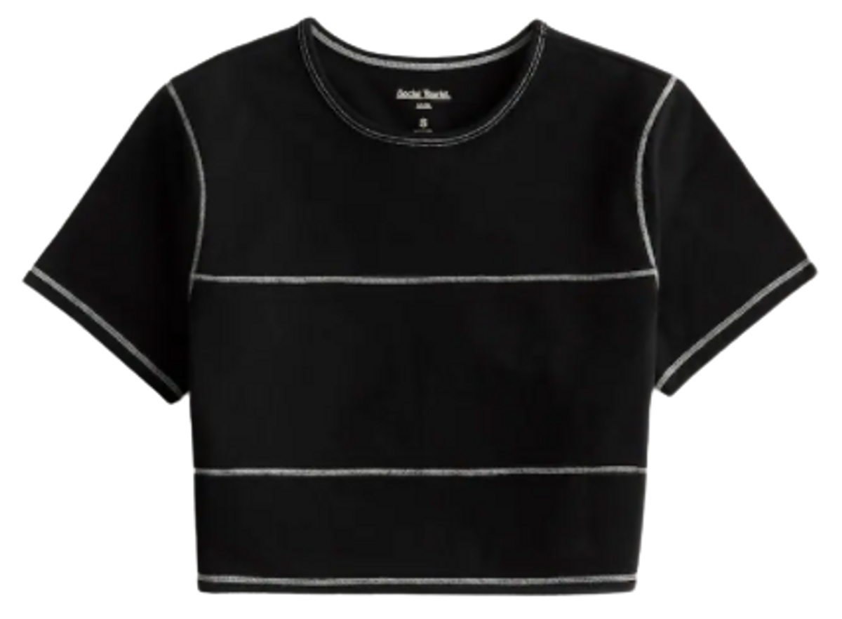Social Tourist Crop Seam T-Shirt