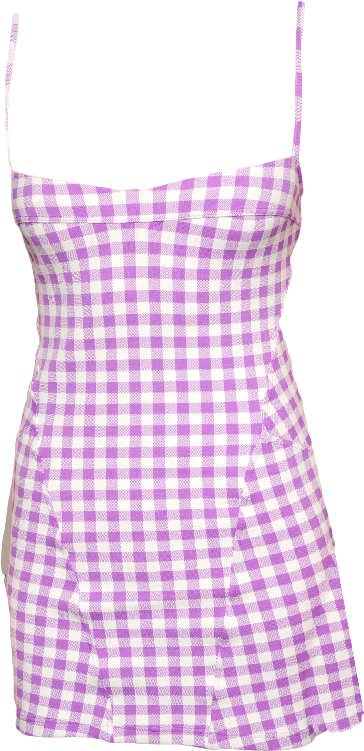 Leslie Amon Naomie Lavender Gingham Dress