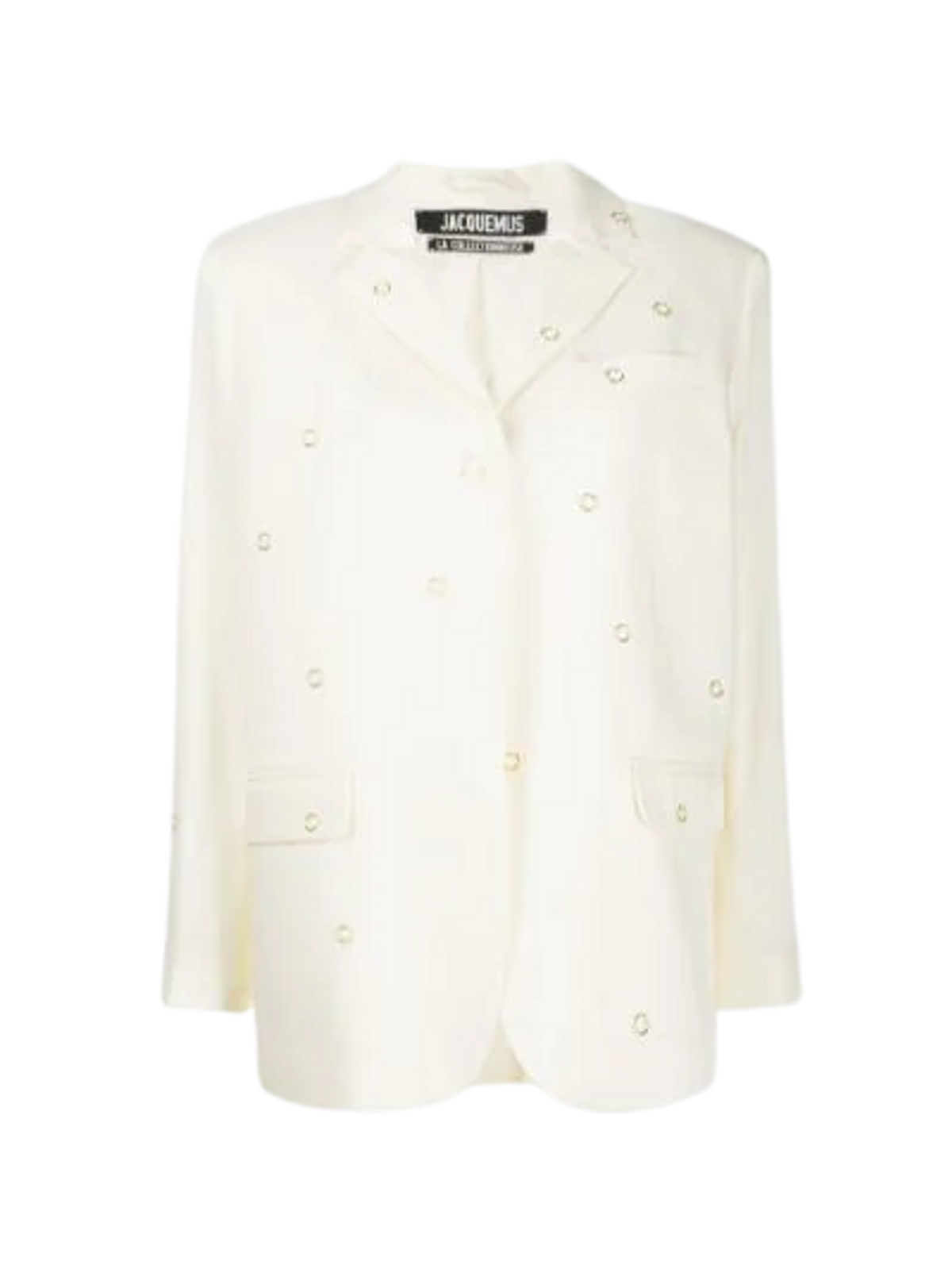 Jacquemus Moyo Ring Detail Off White Blazer