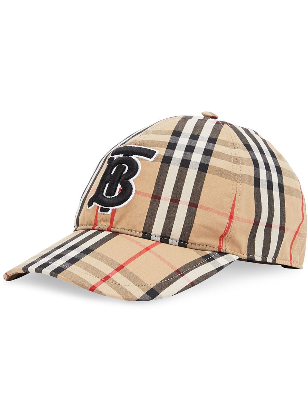 Burberry Embroidered Monogram Cap In Brown