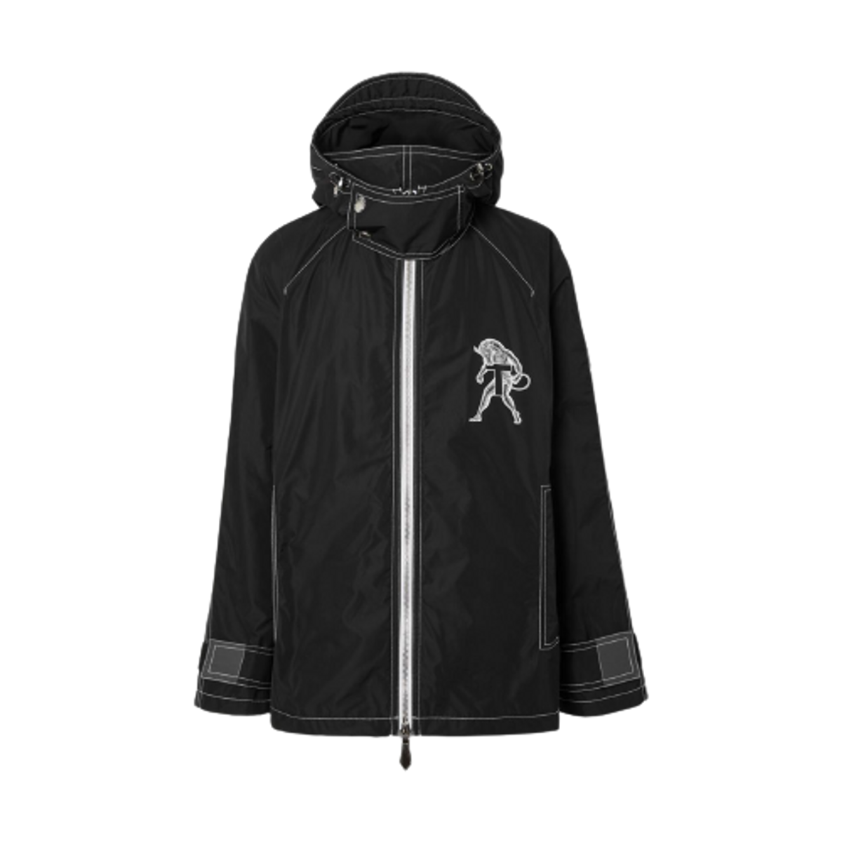 Burberry Mythical Alphabet Shape-memory Taffeta Jacket – Unisex In Black