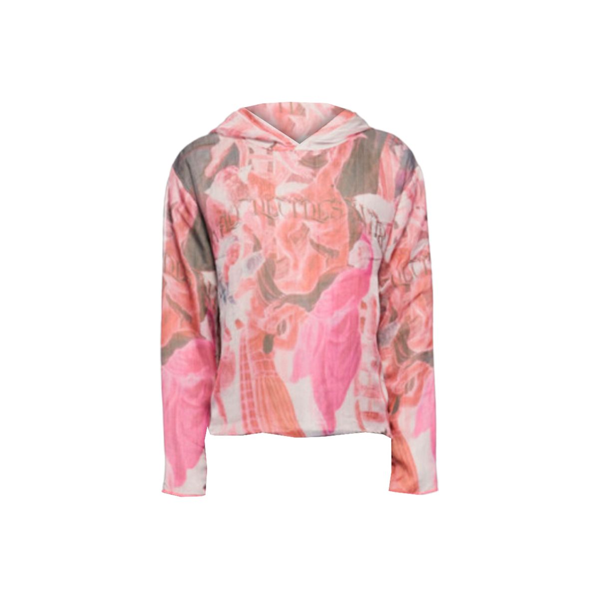 Who Decides War Overlay Cable Knit Hoodie