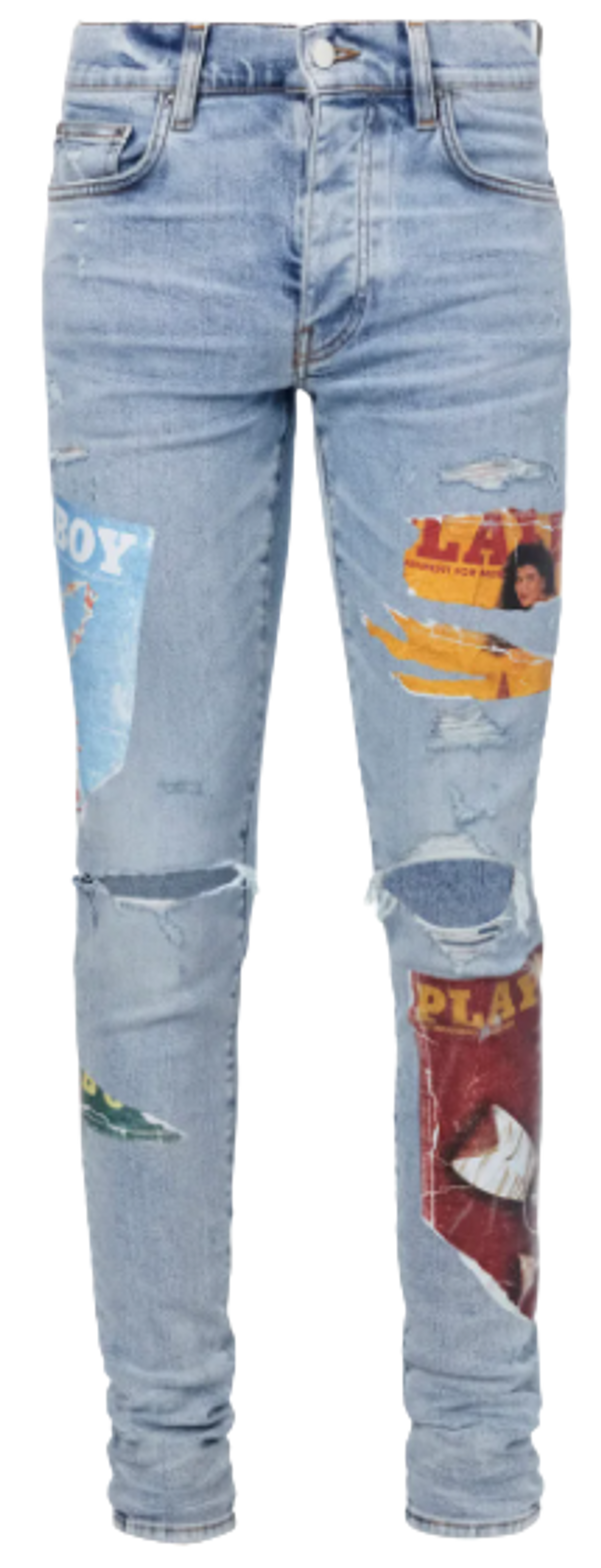 Amiri Playboy Print Skinny Leg Jeans