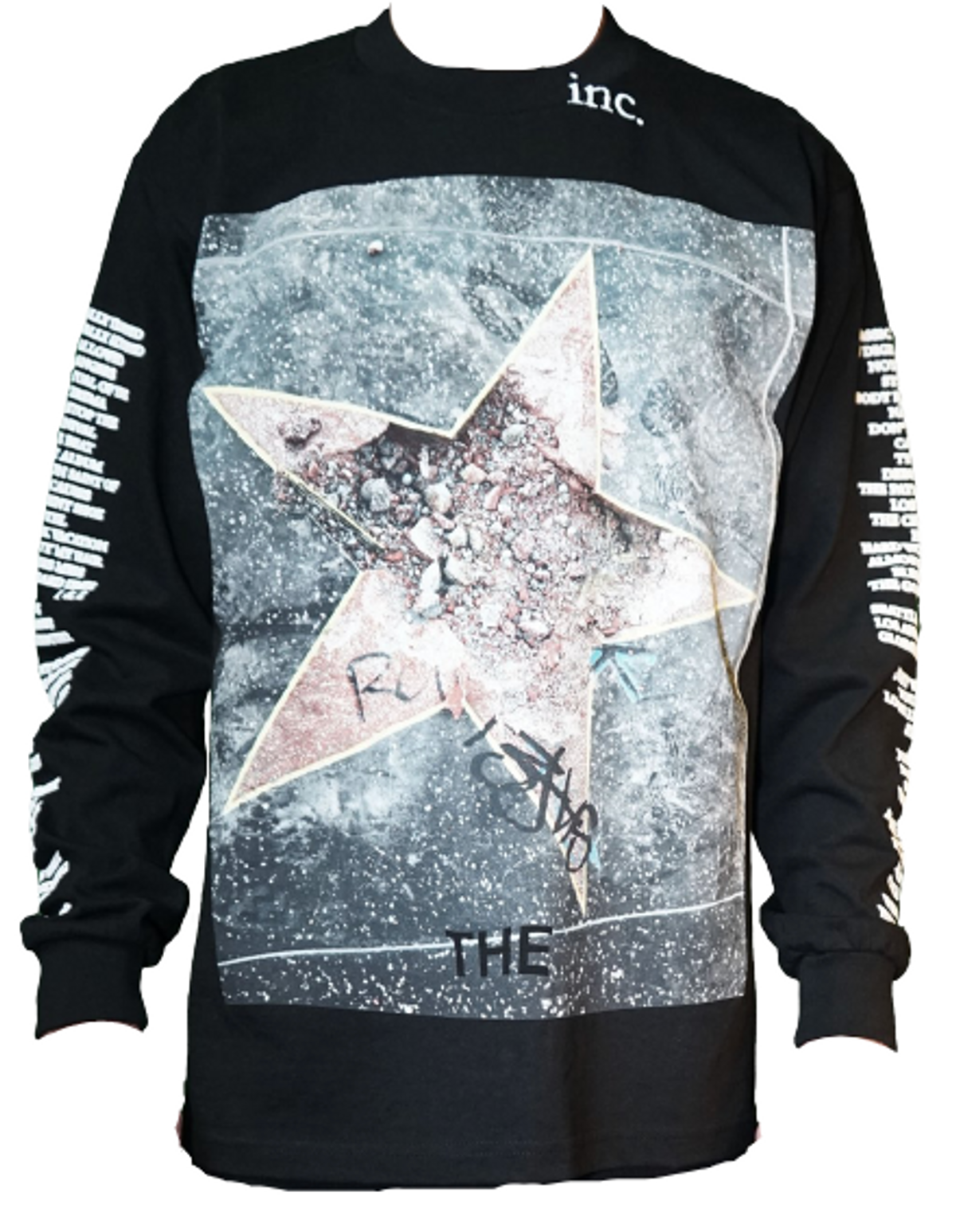 The Incorporated Broken Star Long Sleeve Black T-Shirt