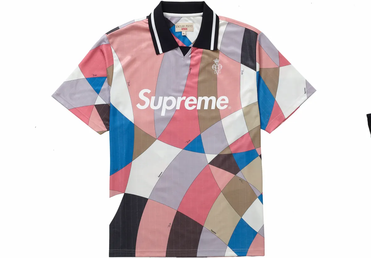 Supreme × Emilio Pucci Dusty Pink Soccer Jersey