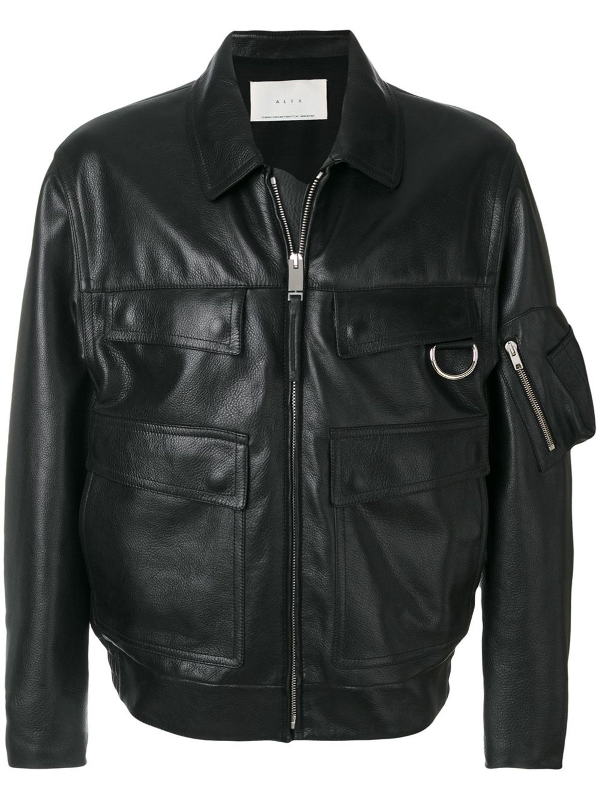 1017 Alyx 9SM Black Leather Police Jacket | WHAT'S ON THE STAR?