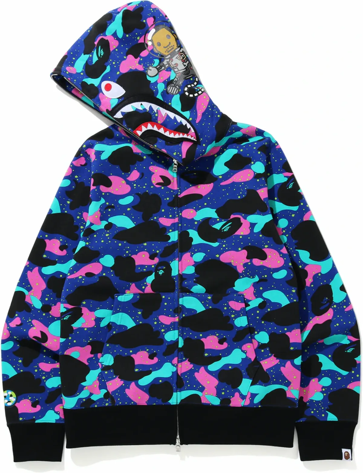 Bape × Kid Cudi Shark Full Zip Hoodie WHAT’S ON THE STAR?