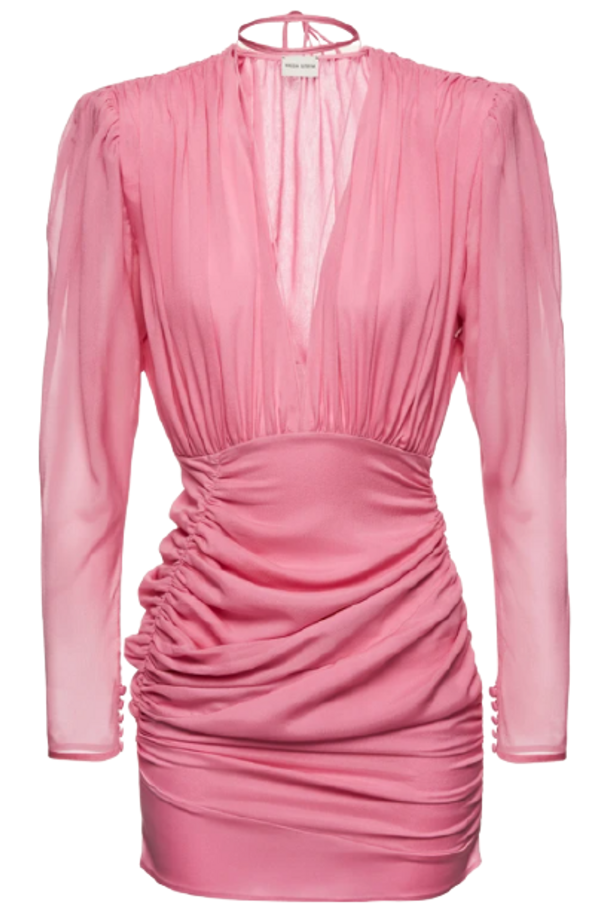 Magda Butrym Long Sleeve Dusty Rose Mini Dress