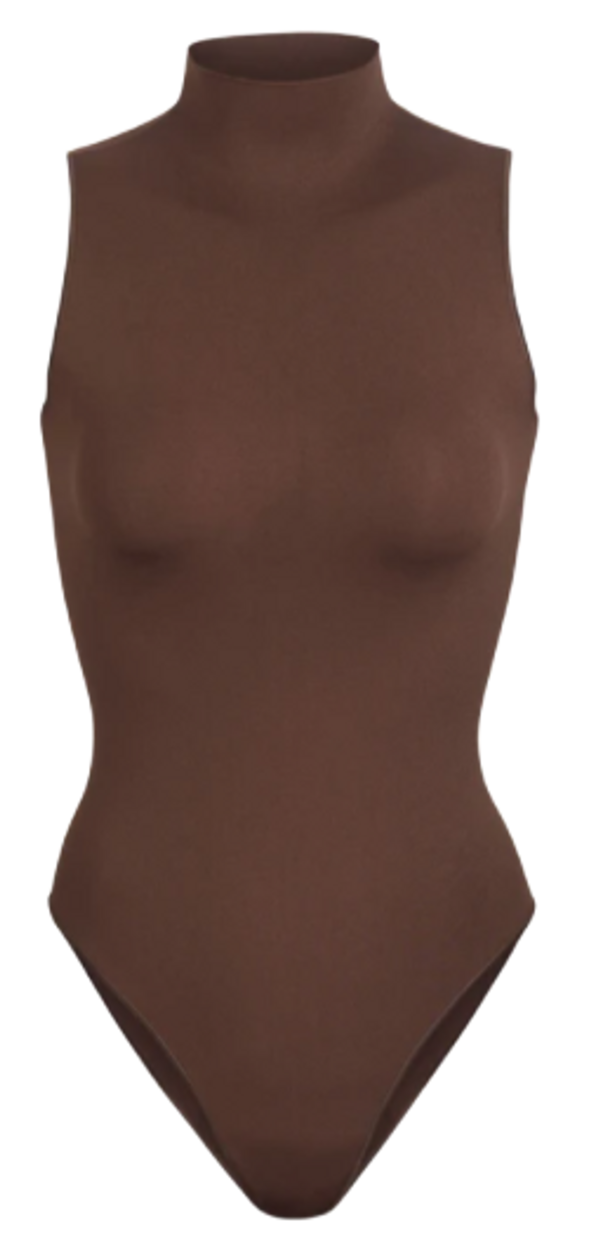 Skims Essential Mock Neck Smokey Quartz Bodysuit
