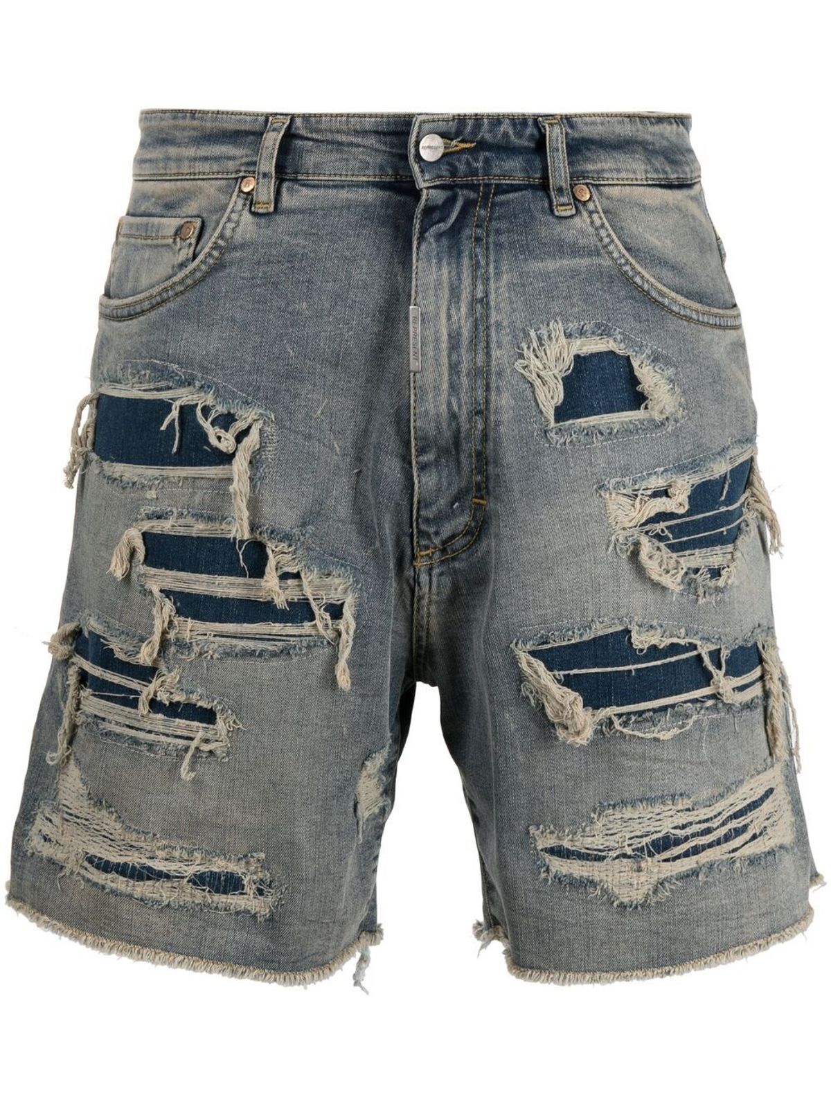 Represent Destroyed Effect Finishes Blue Shorts