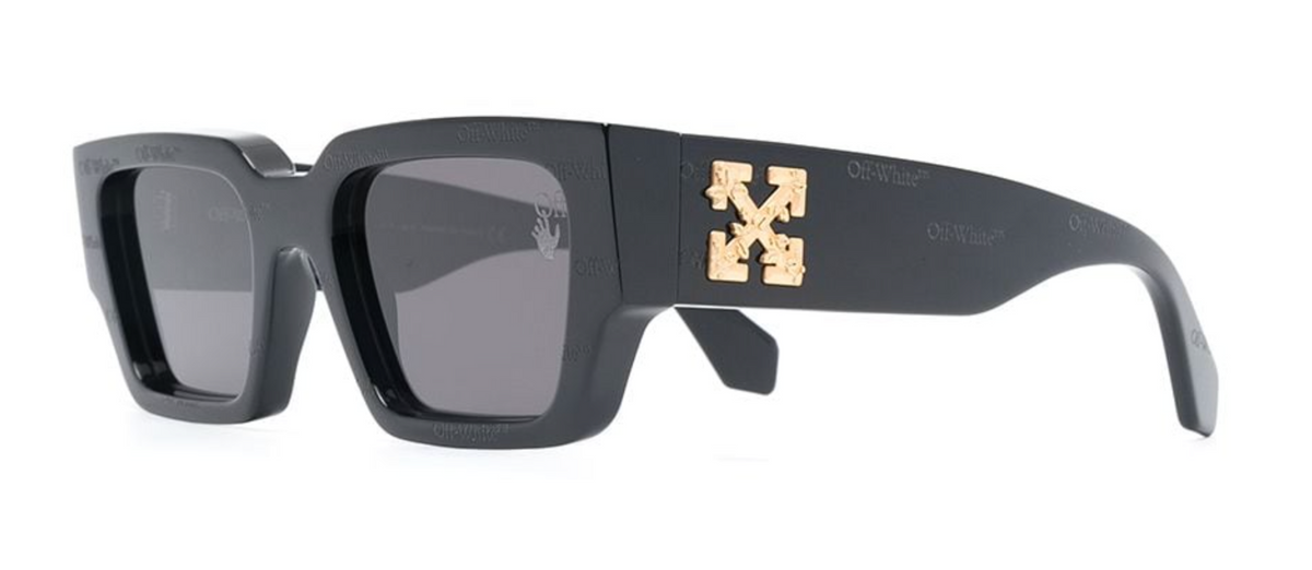 Off-White Mari Rectangle-Frame Black Sunglasses