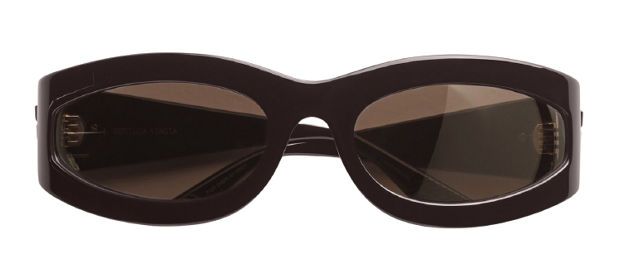 Bottega Veneta Oval Brown Sunglasses
