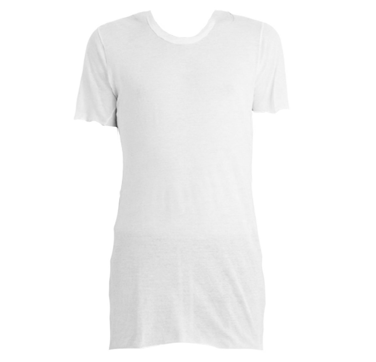 Rick Owens Phlegethon Basic Sleeveless Viscose Silk White Jersey