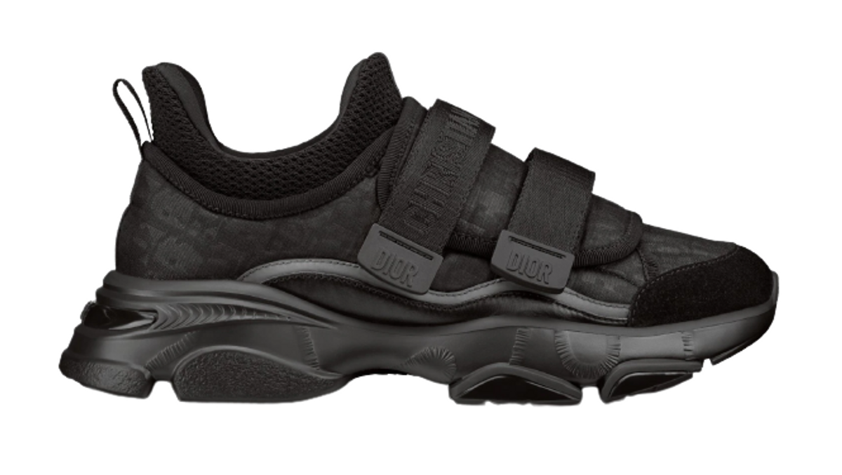 Dior Uber Black Dior Oblique Technical Fabric D-Wander Sneakers