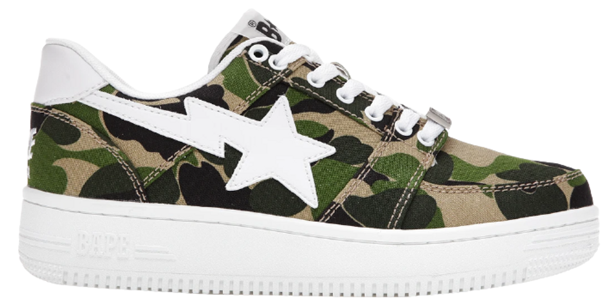 Bape Camo 20Th Anniversary Green Sneakers