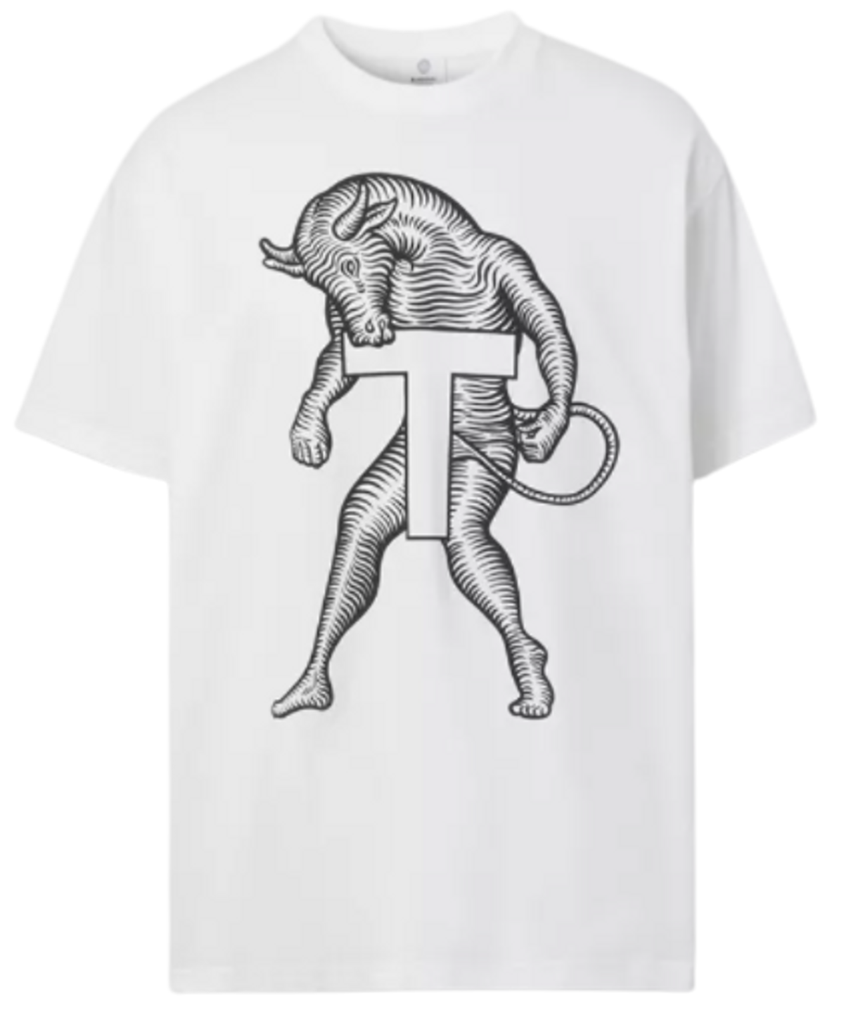 Burberry Mythical Alphabet Motif Cotton T-Shirt