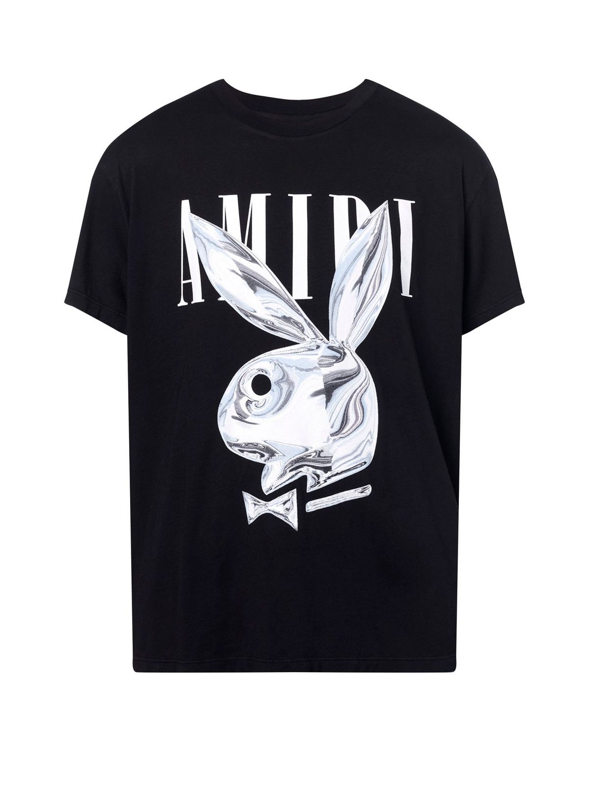 Amiri × Playboy Metallic Playboy Bunny Black T-Shirt