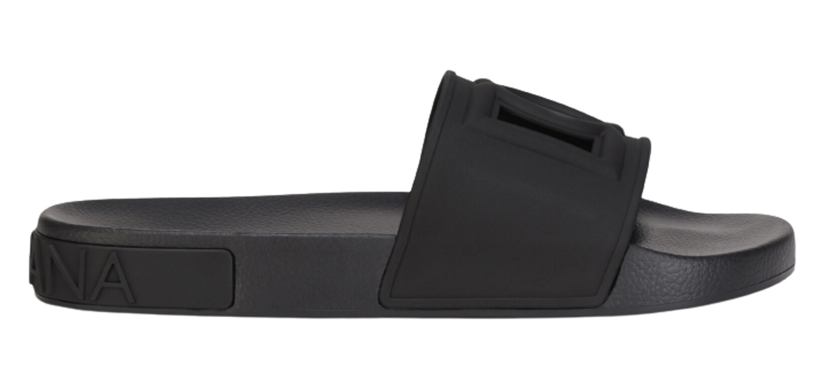 Dolce & Gabbana Dg Millennials Logo Black Sliders
