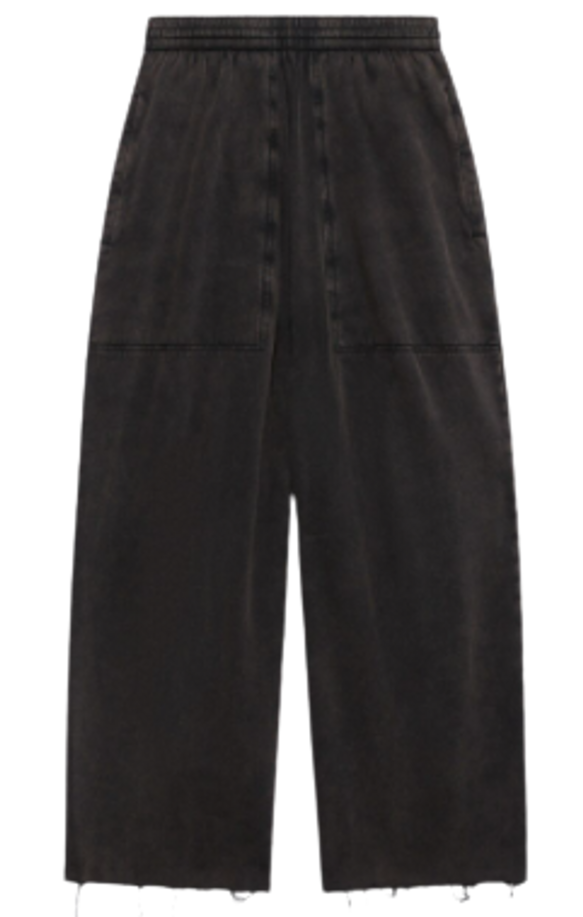 Balenciaga Cropped Black Medium Fleece Sweatpants