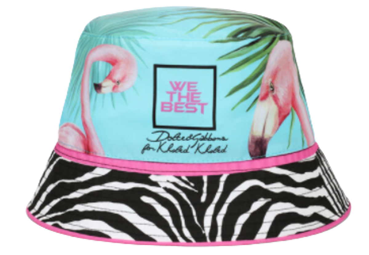 Dolce & Gabbana × DJ Khaled Merch Nylon Bucket Flamingo Print Hat
