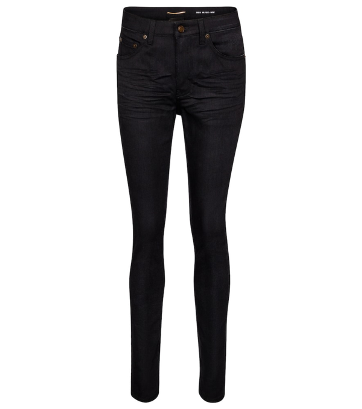 Saint Laurent Velvet High Rise Jeans In Black