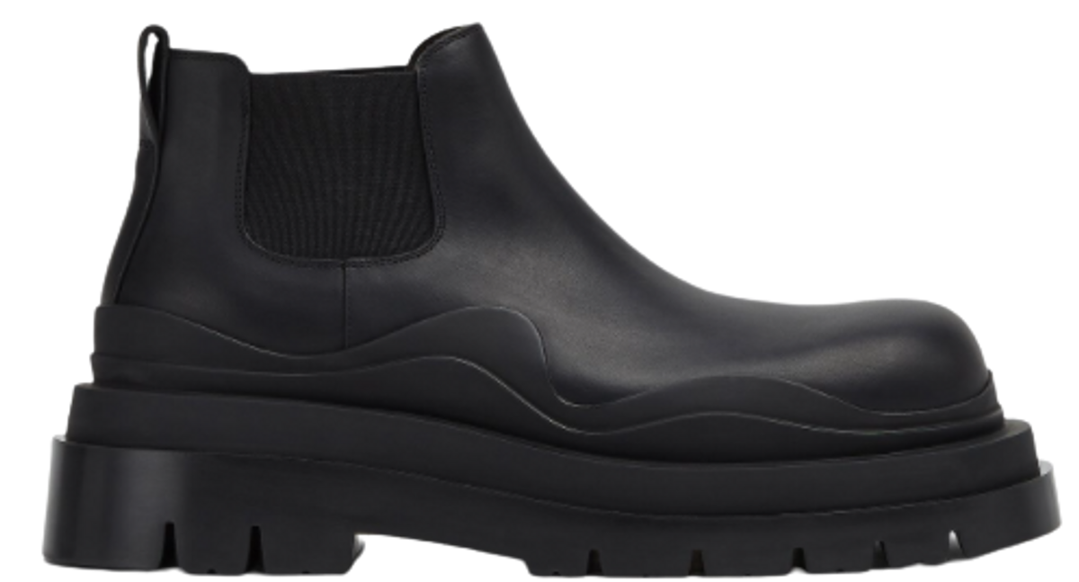 Bottega Veneta Leather Chelsea Black Boots