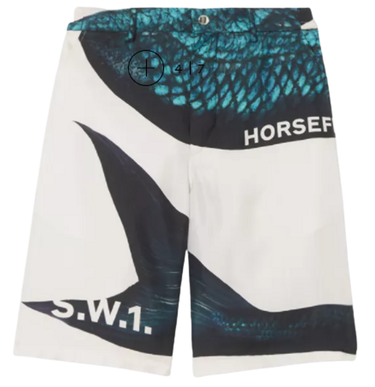 Burberry Mermaid Print Silk Twill Shorts